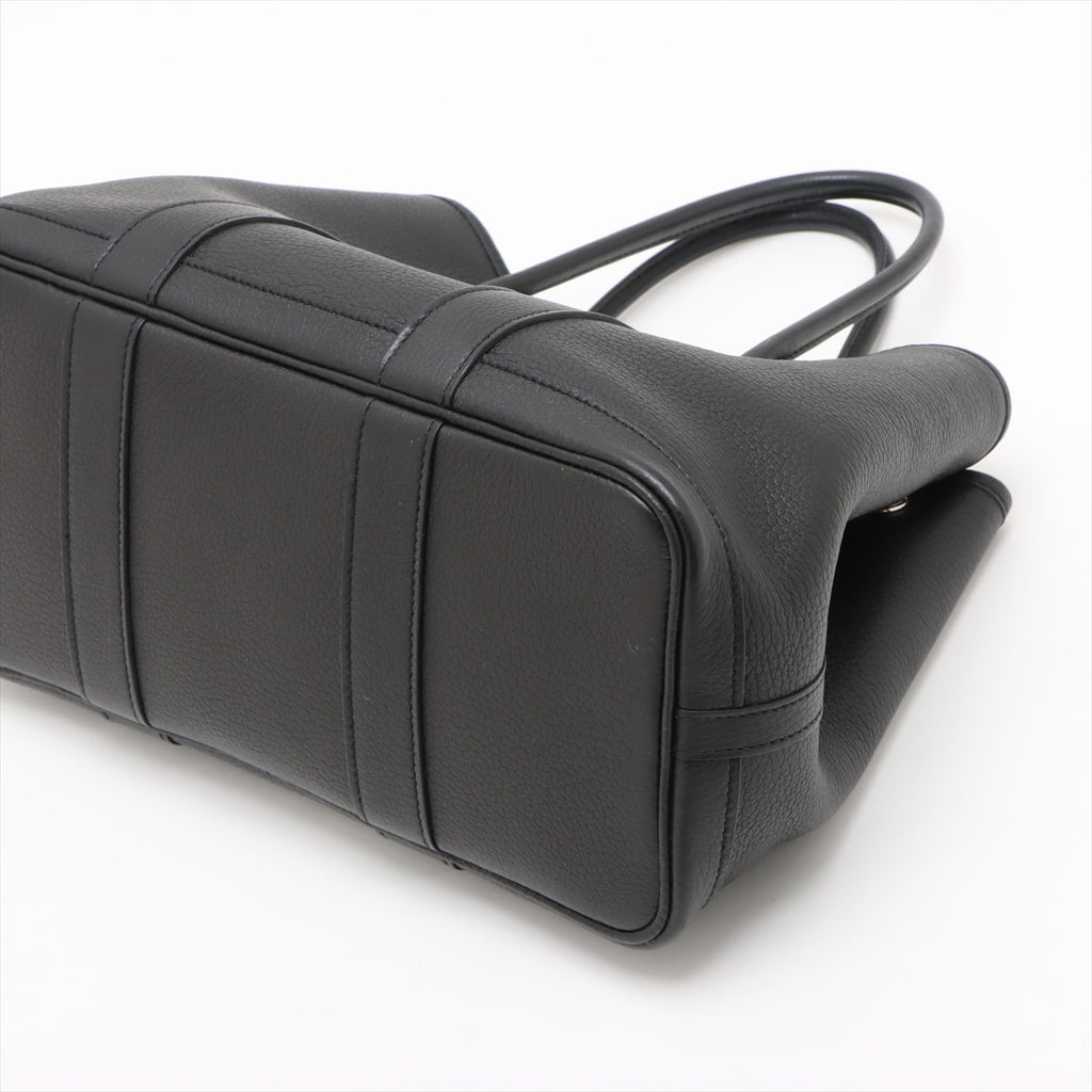 Garden Party 30 Leather Tote Handbag Black