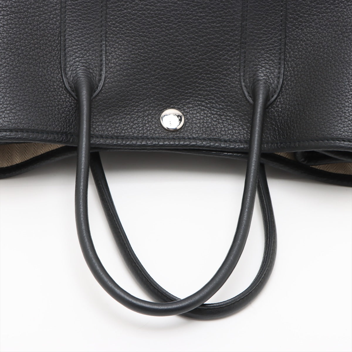 Garden Party 30 Leather Tote Handbag Black