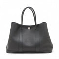 Garden Party 30 Leather Tote Handbag Black