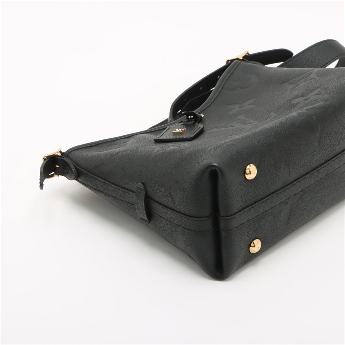 CarryAll Kalbleder mit geprägter Struktur Monogram Giant Hobo Schultertasche Schwarz 