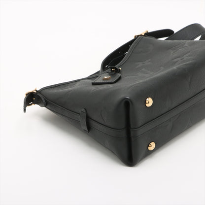 CarryAll Kalbleder mit geprägter Struktur Monogram Giant Hobo Schultertasche Schwarz 