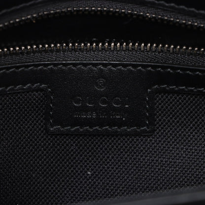 GG Marmont Medium Ledertasche mit Chevron-Muster und Klappenöffnung Schultertasche Schwarz 