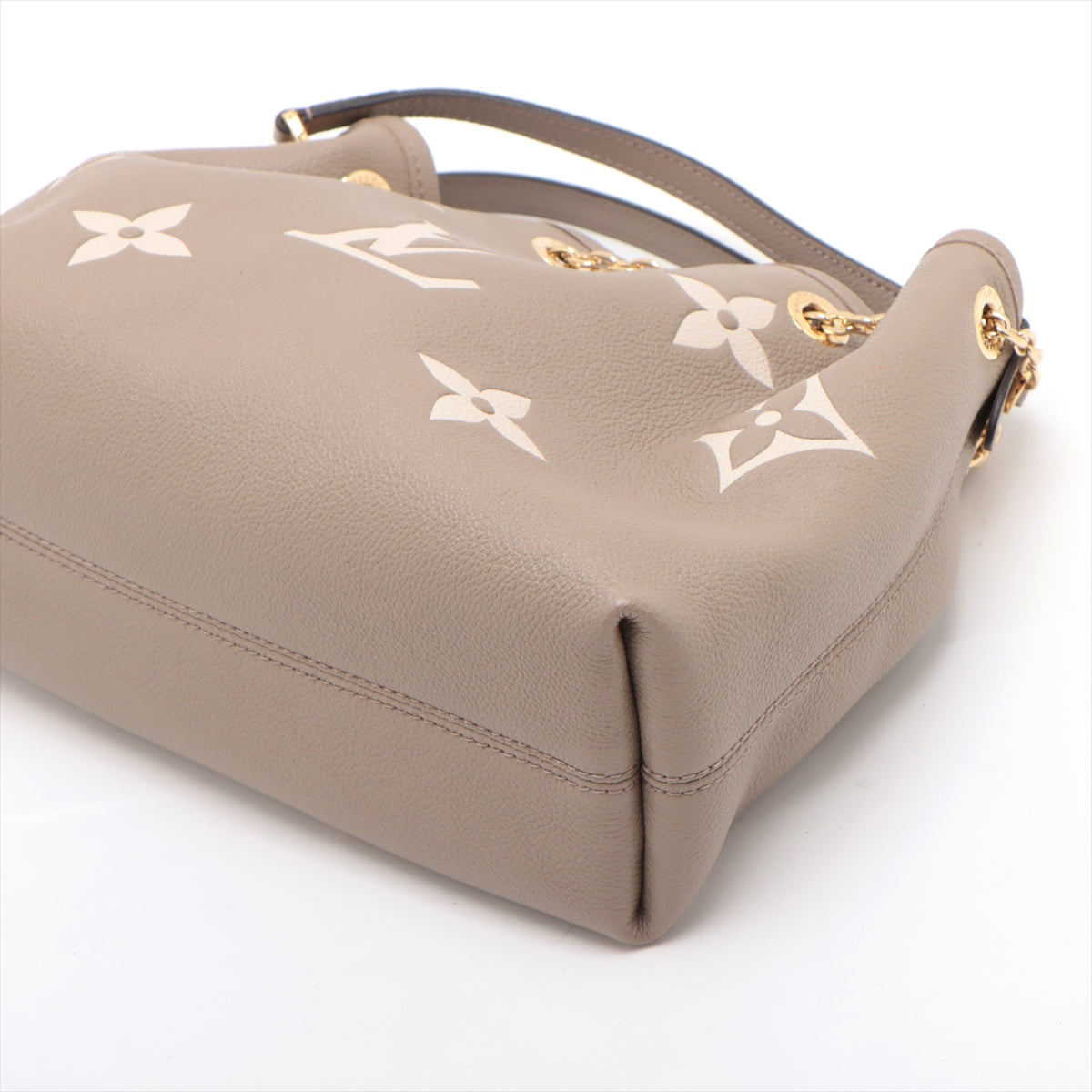 LV Bundle Leather Empreinte Shoulder Bag Handbag Beige