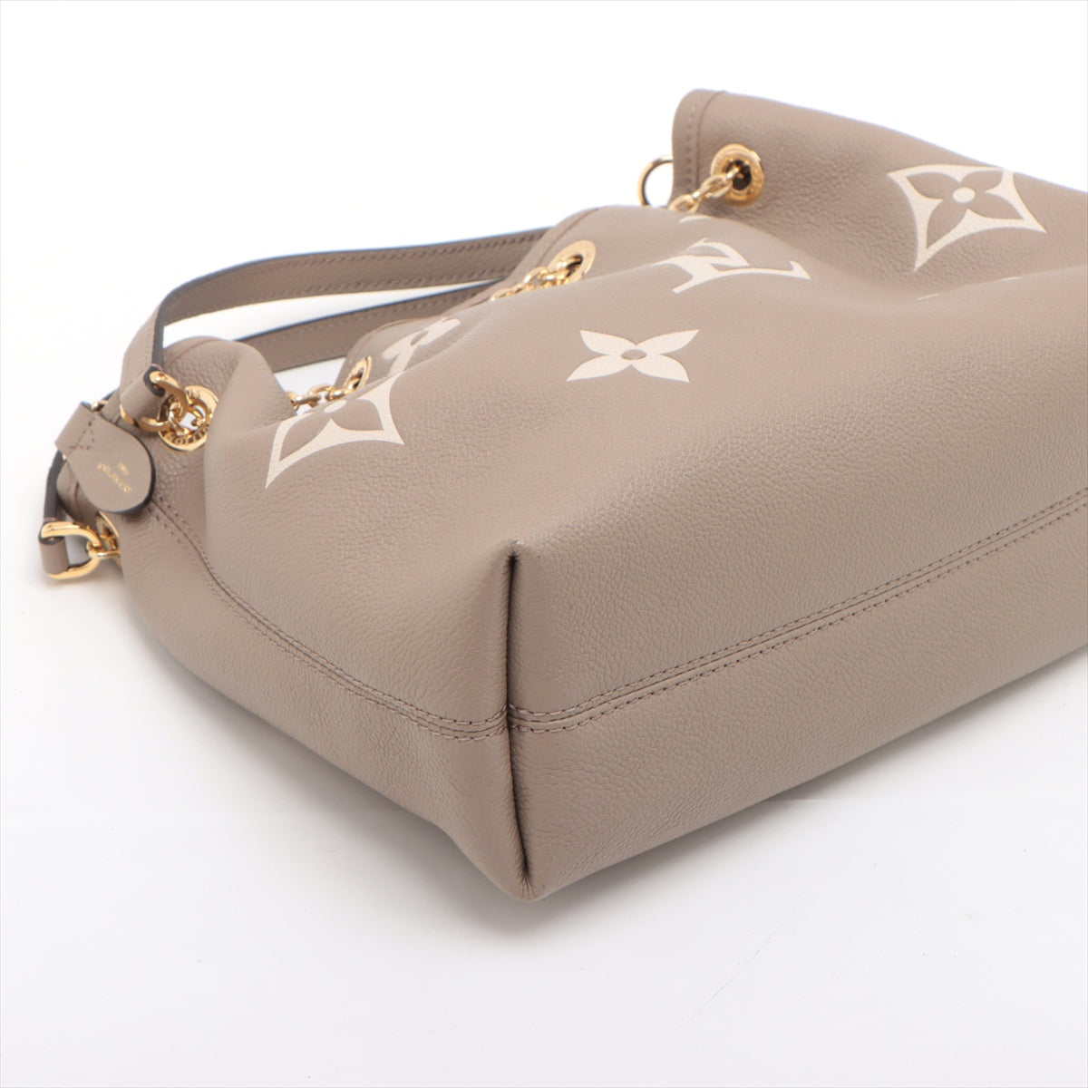 LV Bundle Leather Empreinte Shoulder Bag Handbag Beige