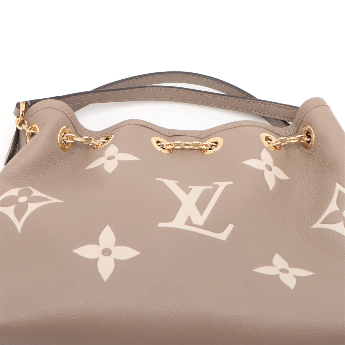 LV Bundle Leather Empreinte Shoulder Bag Handbag Beige