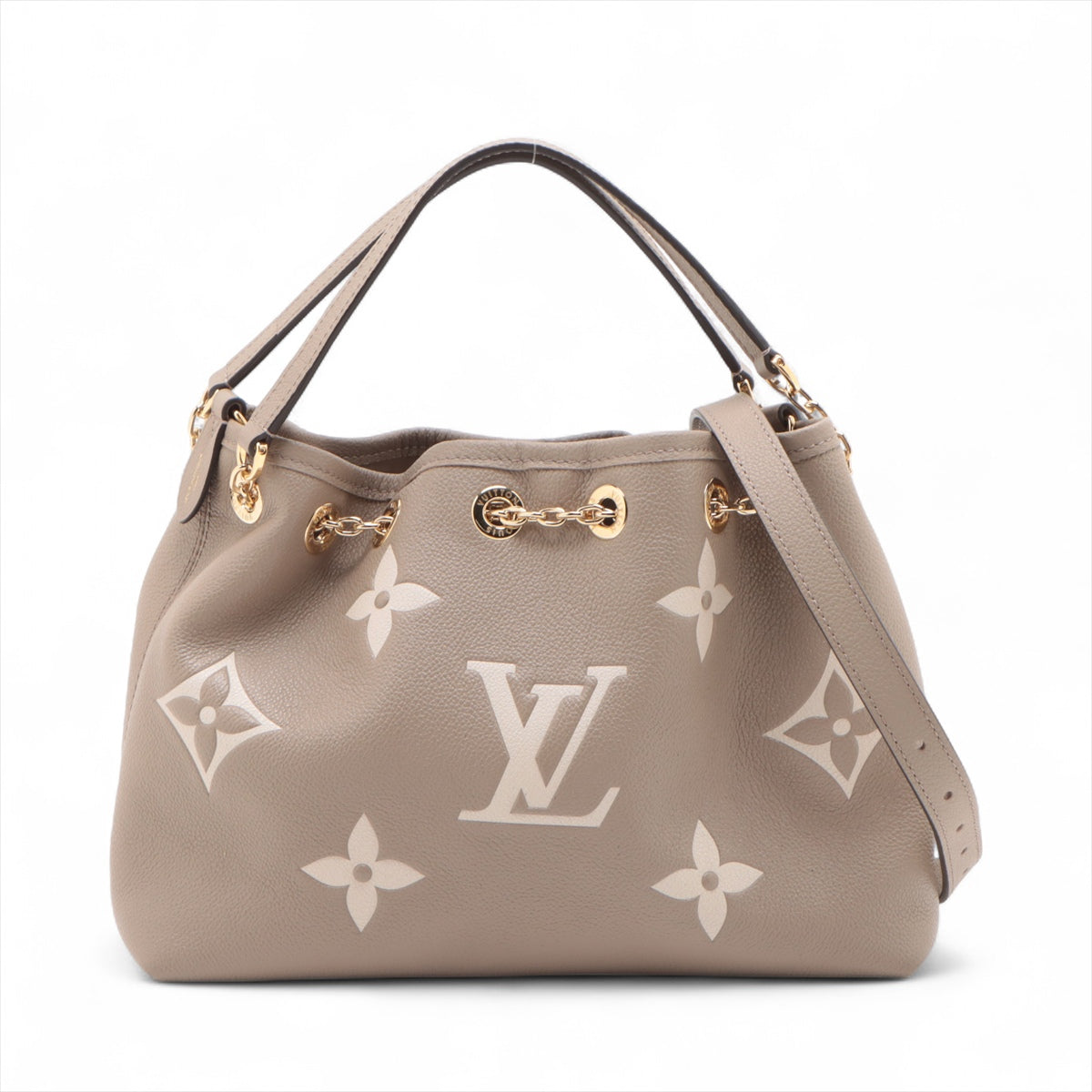 LV Bundle Leather Empreinte Shoulder Bag Handbag Beige