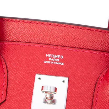Birkin 30 Epsom Leather Top-handle Bag Red