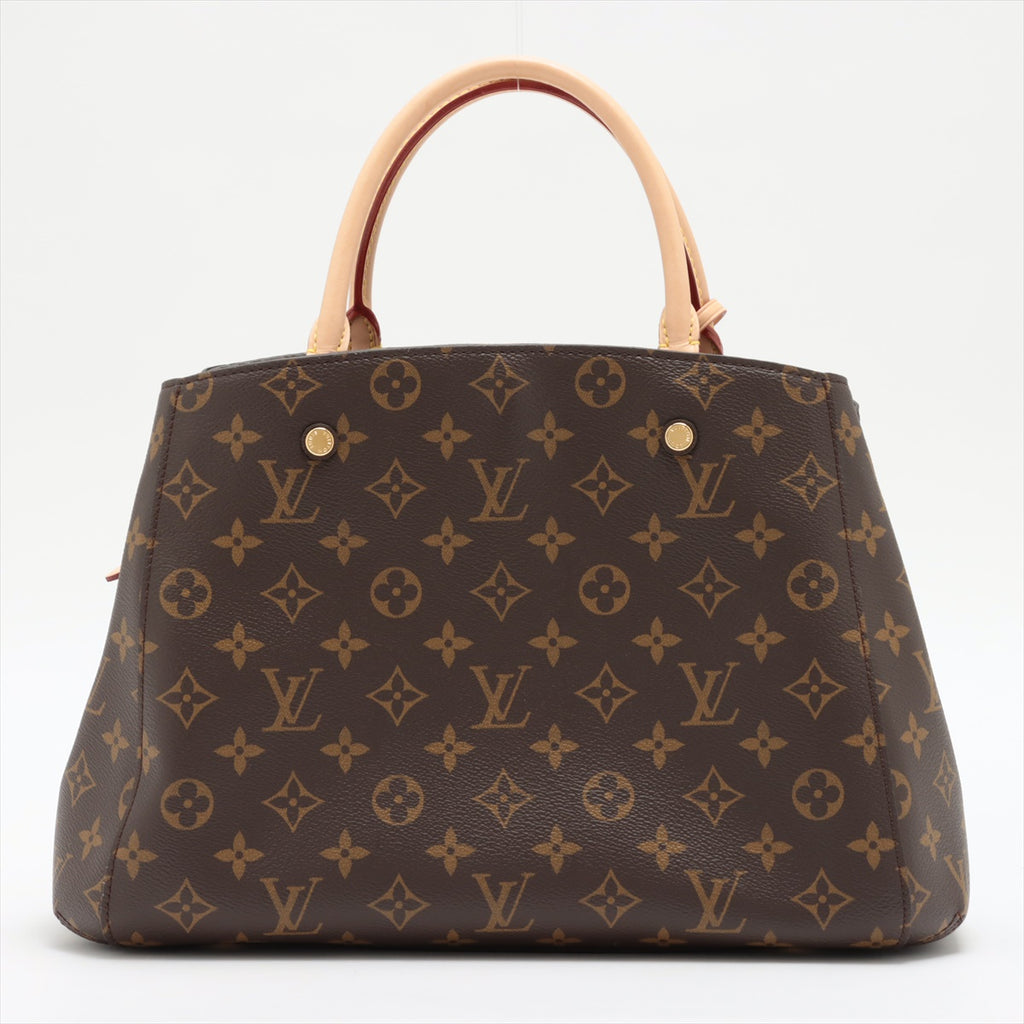 Montaigne MM Sac à main à deux anses et dessus en toile Monogram 