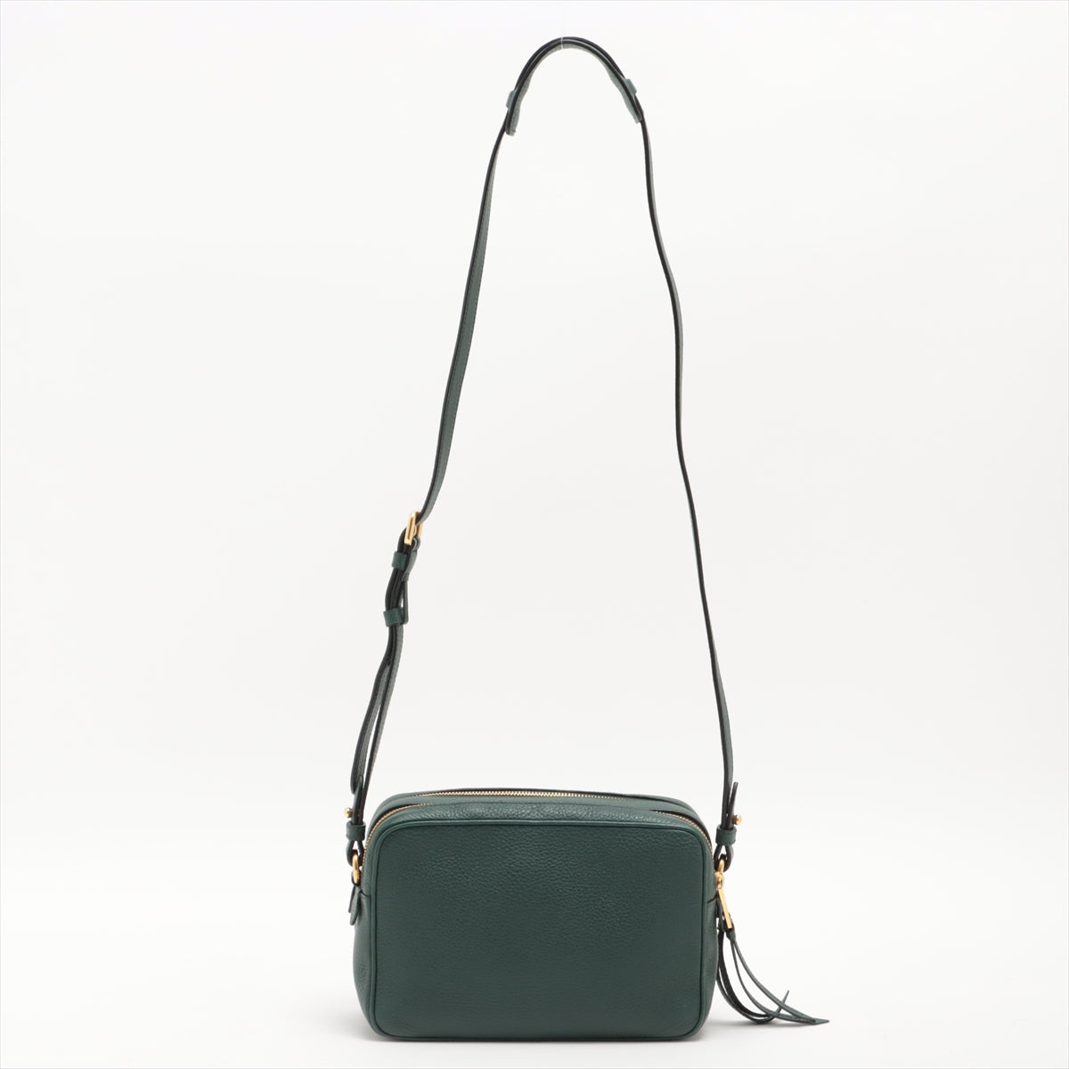 Kamera Schultertasche Daino Leder Grün 