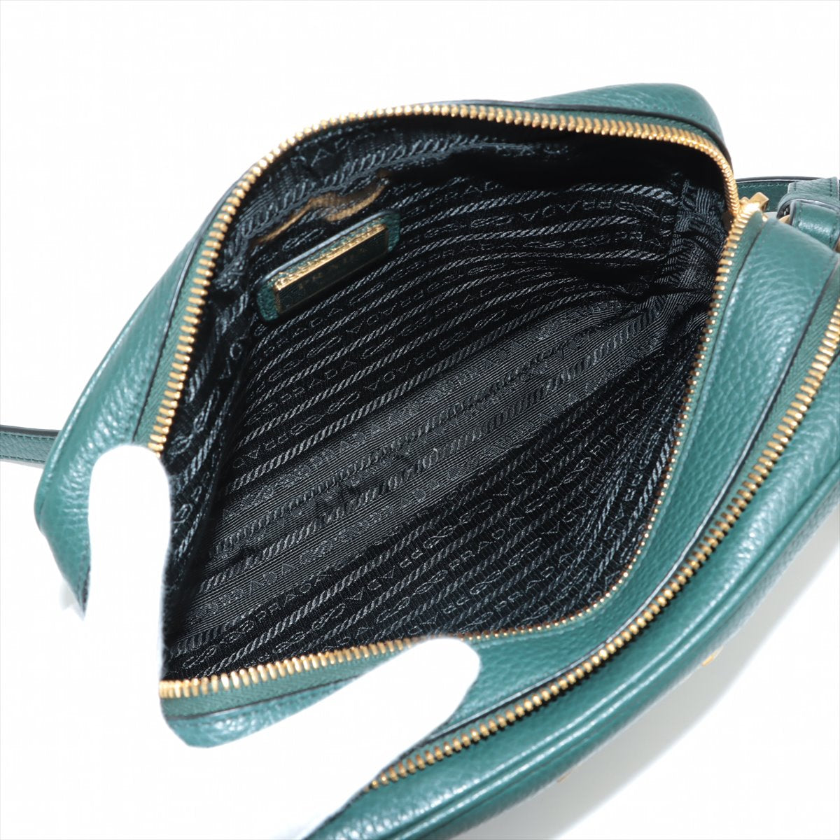 Kamera Schultertasche Daino Leder Grün 