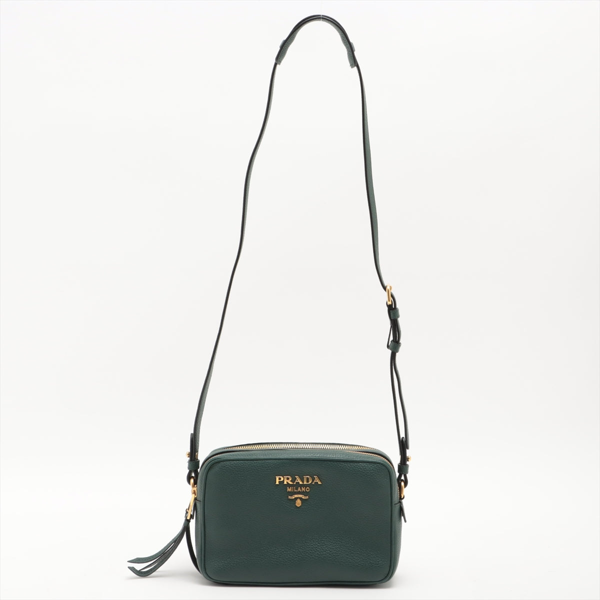 Kamera Schultertasche Daino Leder Grün 