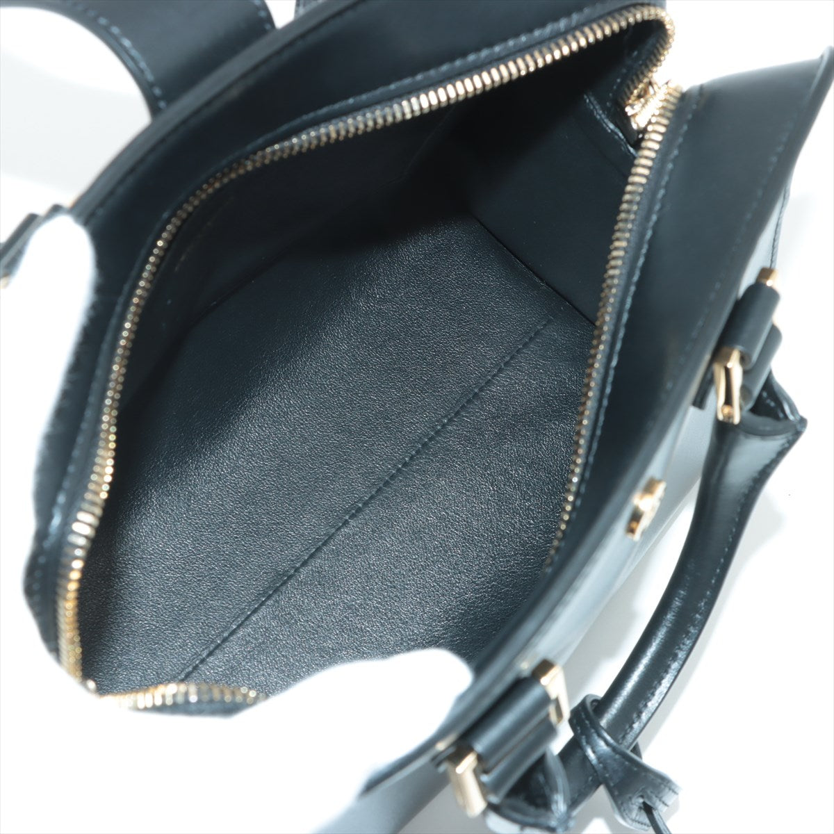 Cabas Baby Leather 2-Ways Top-handle Handbag Black