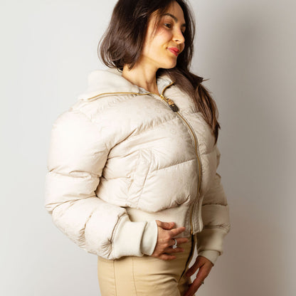 Quilted Jacket Canvas Ready to Wear Beige