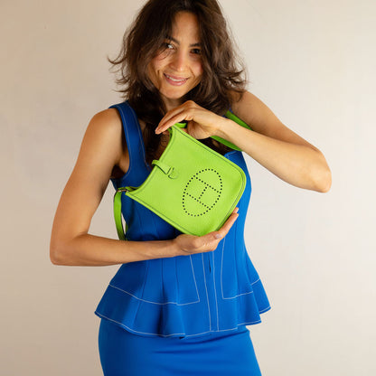 Evelyne 16 TPM Taurillon Clemence Leather Amazone Hobo bandoulière vert 