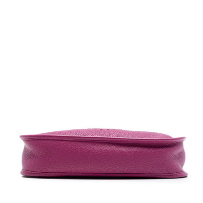 Evelyne 29 Taurillon Clemence couro Hobo Transversal Rose Pourpre 