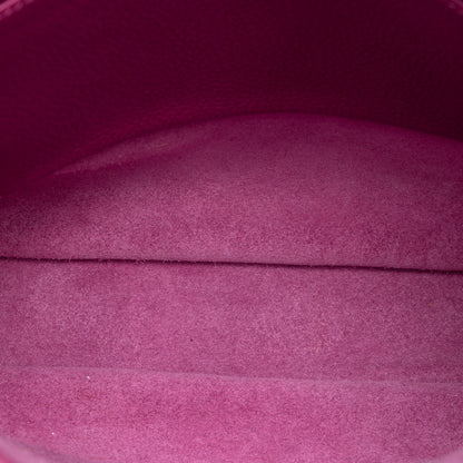 Evelyne 29 Taurillon Clemence couro Hobo Transversal Rose Pourpre 