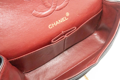 Classic Double Flap Small Lambskin Leather Matelassè Shoulder Bag Black