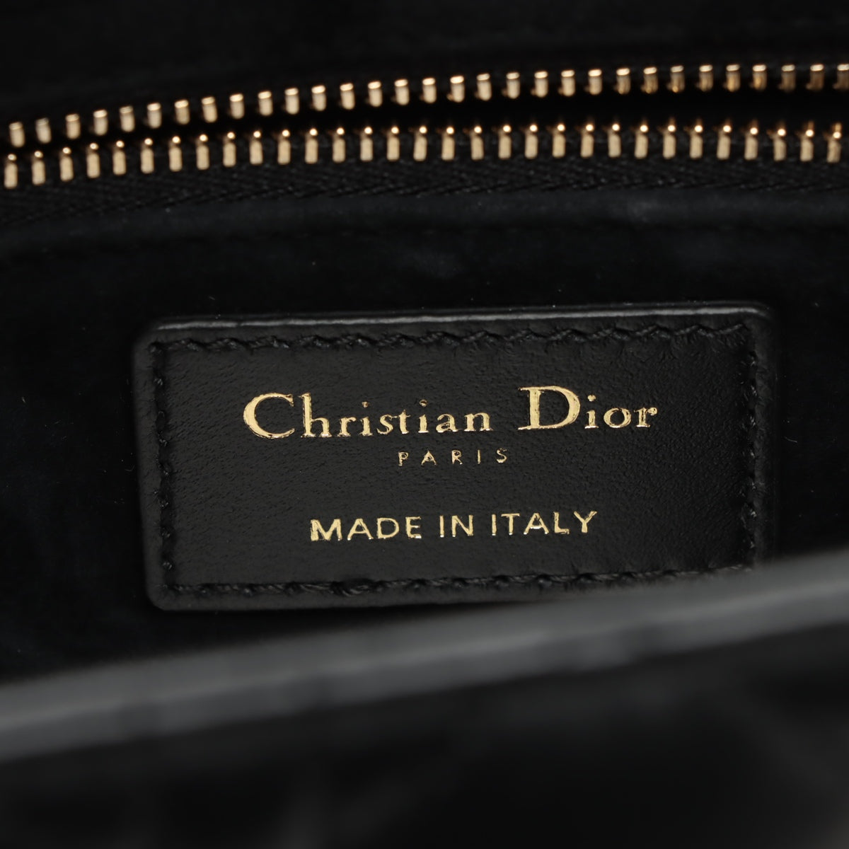 Lady Dior Medium Calfskin couro Cannage Tote Bolsa Black 