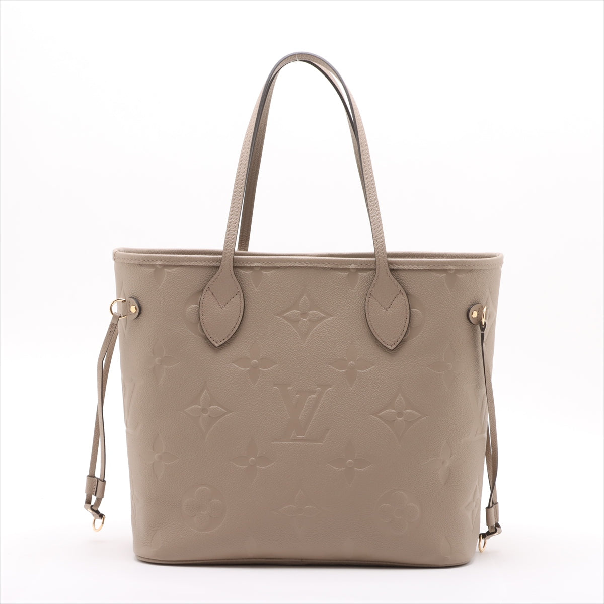 Neverfull Leather Empreinte Shopper Shoulder Bag Turtledove