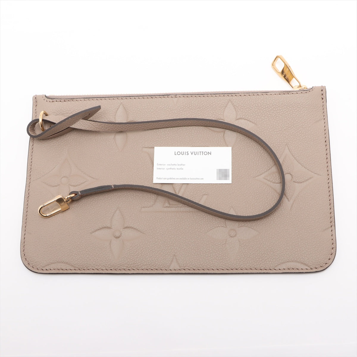Neverfull Leather Empreinte Shopper Shoulder Bag Turtledove