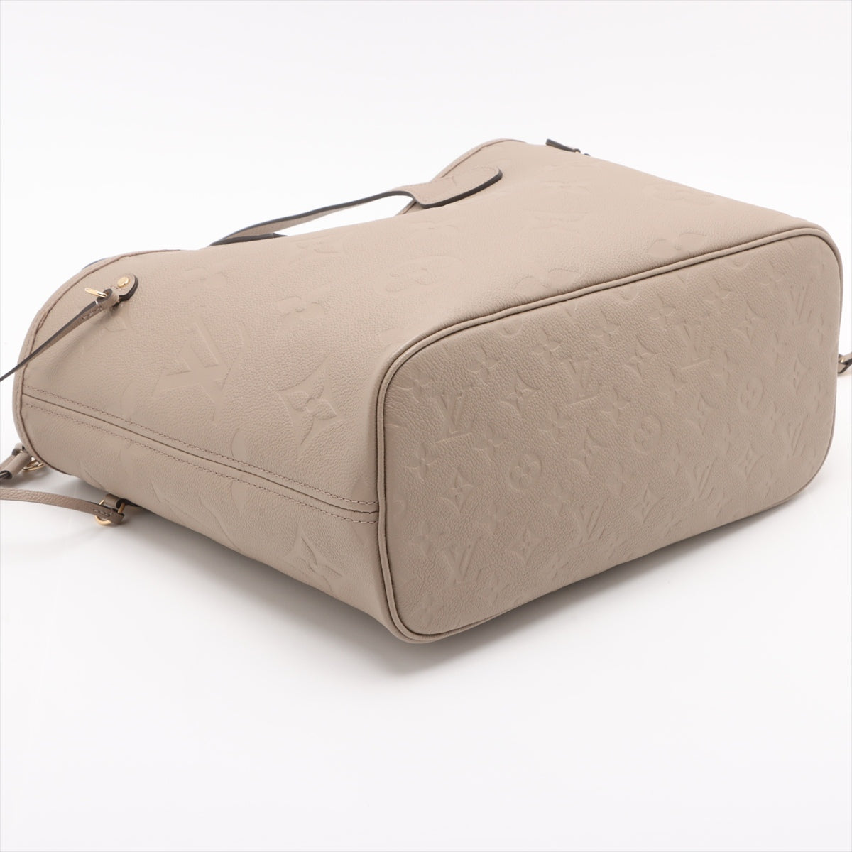 Neverfull Leather Empreinte Shopper Shoulder Bag Turtledove