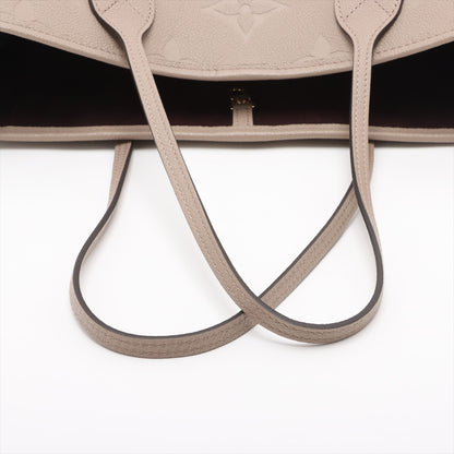 Neverfull Leather Empreinte Shopper Shoulder Bag Turtledove