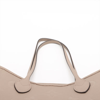 Neverfull Leather Empreinte Shopper Shoulder Bag Turtledove
