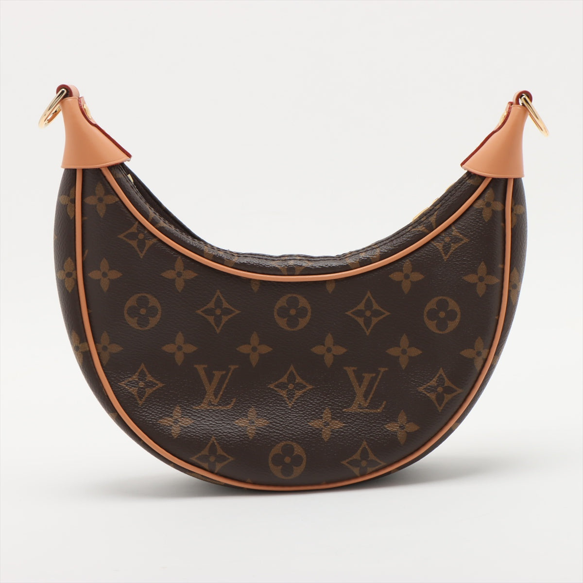 Loop Canvas Hobo Shoulder Bag Brown