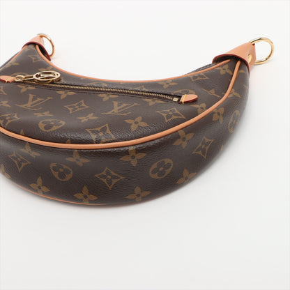 Loop Canvas Hobo Shoulder Bag Brown