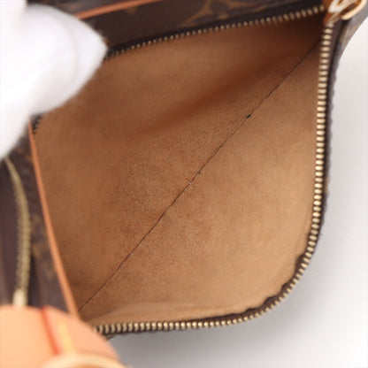 Loop Canvas Hobo Shoulder Bag Brown