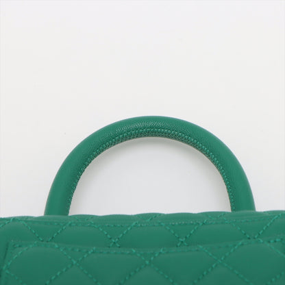 Coco Small Caviar sac seau à poignée supérieure en cuir avec bandoulière Vert 