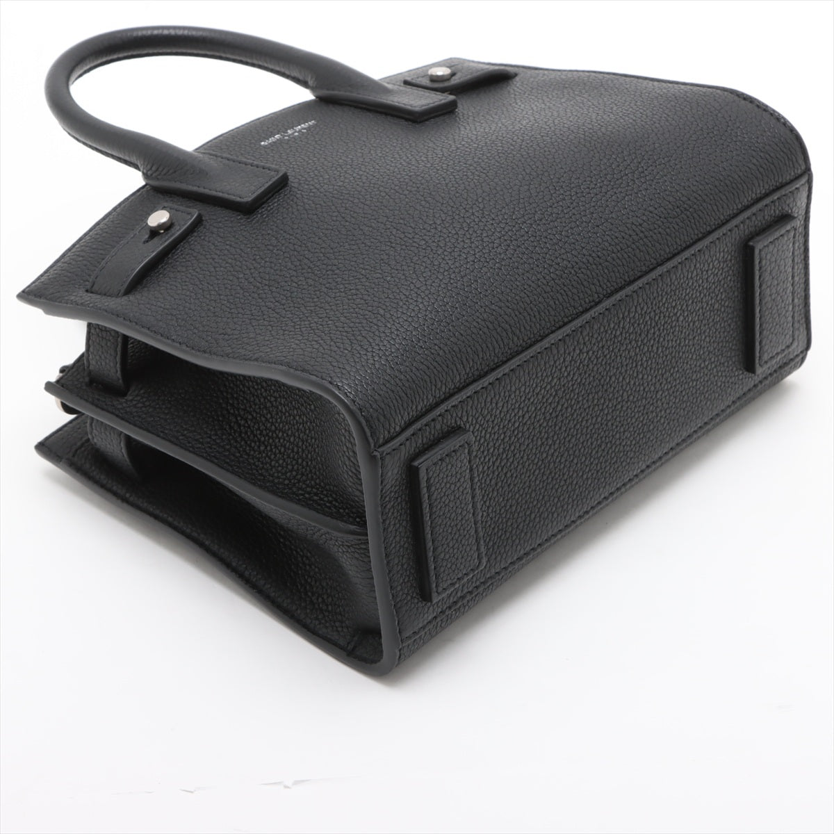 Sac De Jour Nano Grained Leather 2-Ways Tote Bag Black