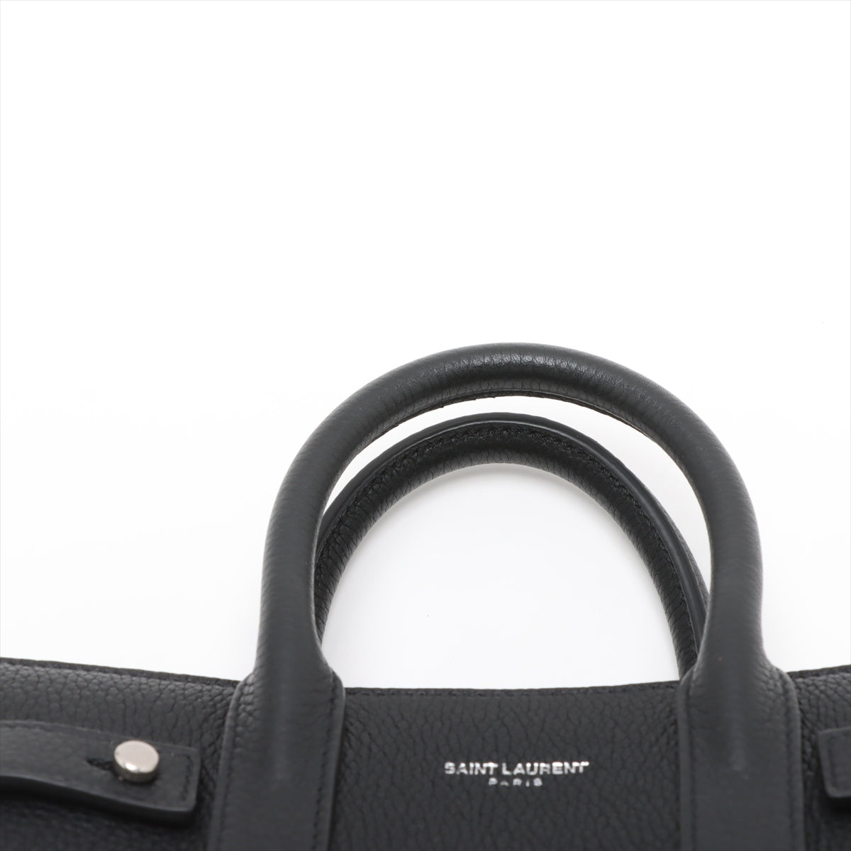 Sac De Jour Nano Grained Leather 2-Ways Tote Bag Black