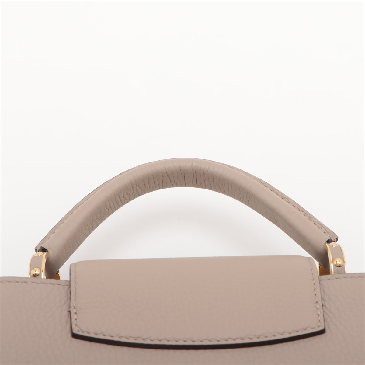 Capucines BB Taurillon Leather Handbag Beige
