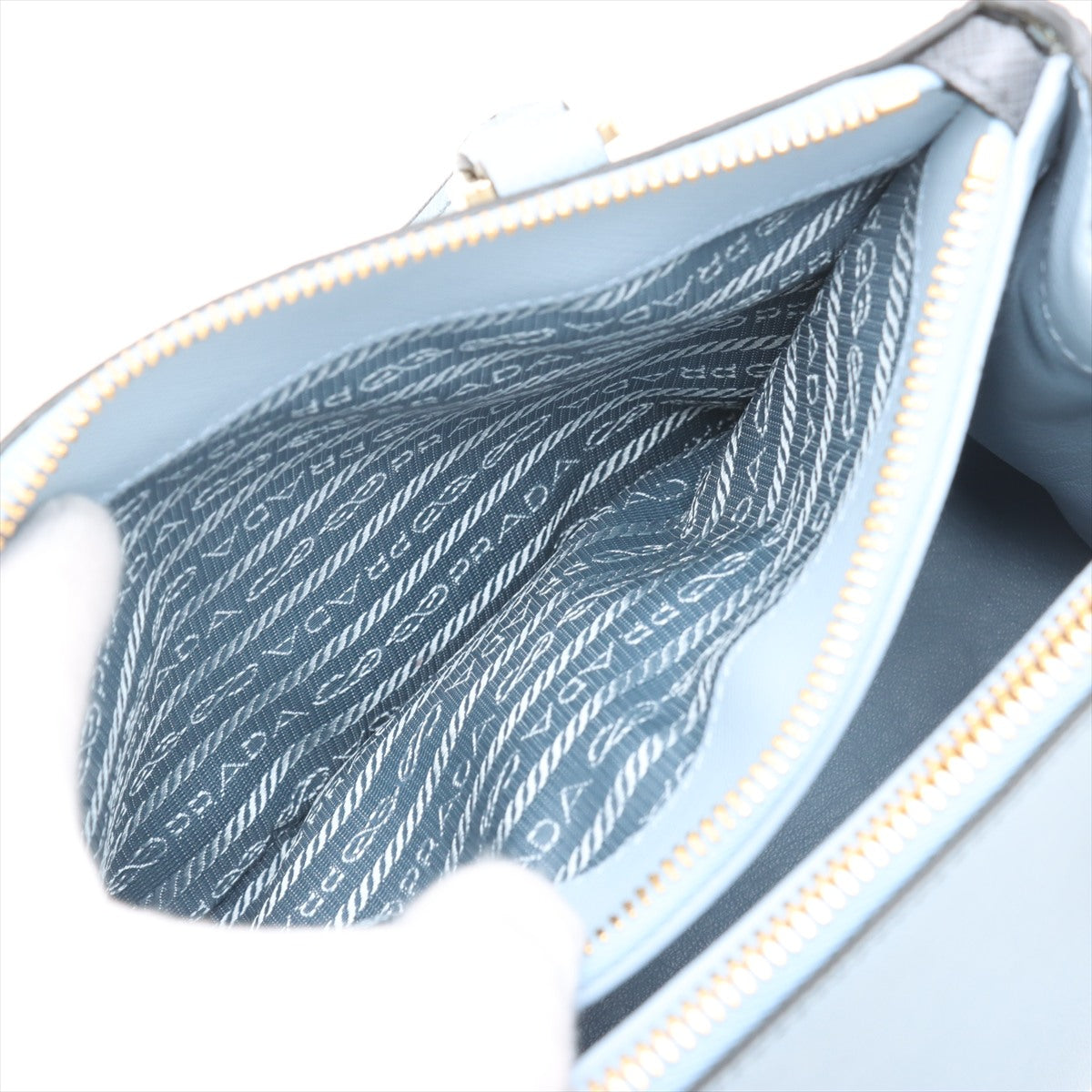 Galleria Small Saffiano Lux Leather Handbag Blue