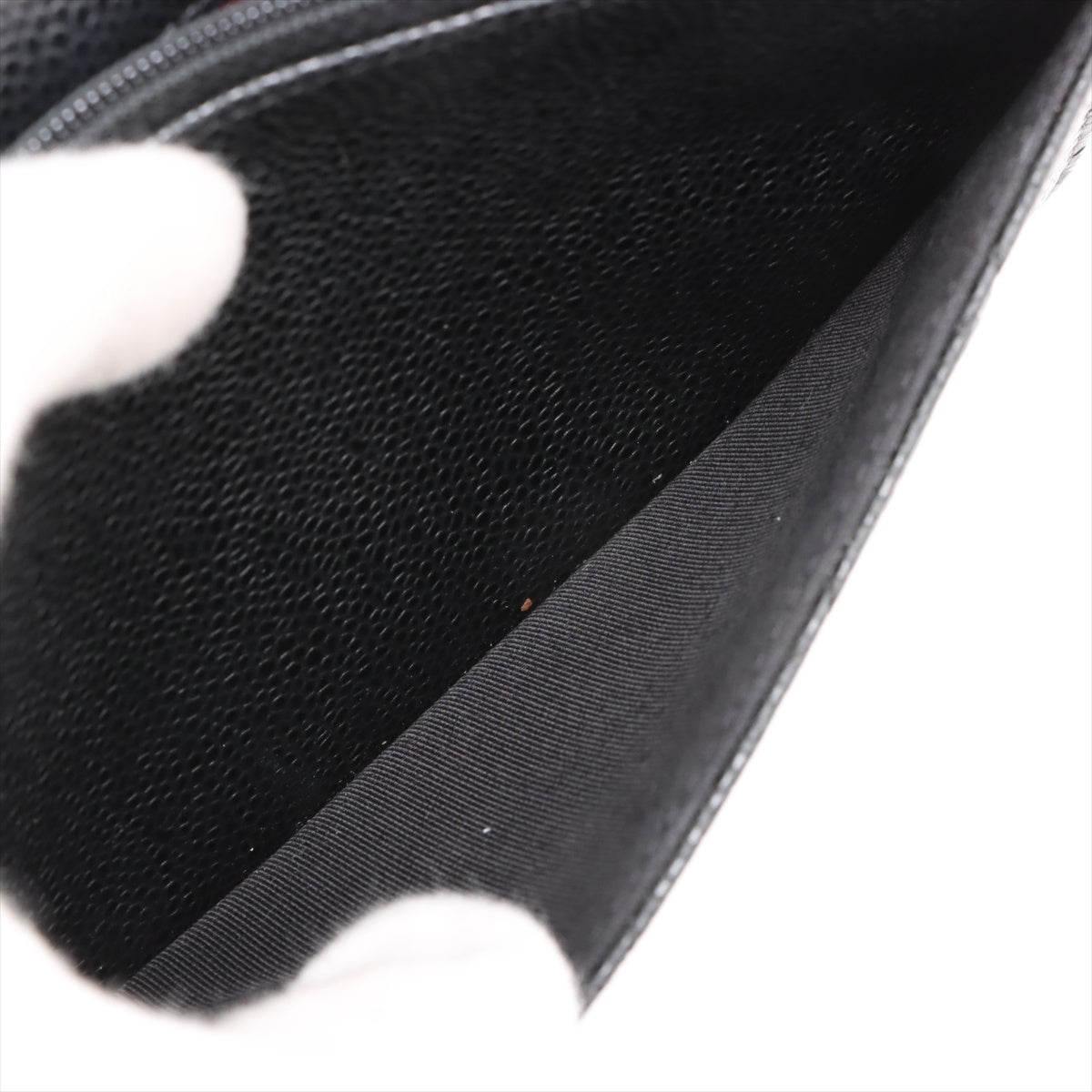 WOC Caviar Leather Quilted Flap Crossbody Black