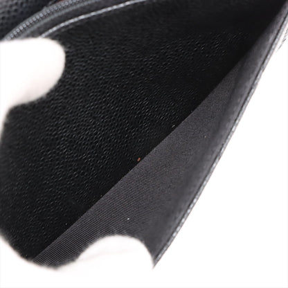 WOC Caviar Leather Quilted Flap Crossbody Black