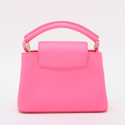 Capucines Mini Taurillon Leather Handbag Pink