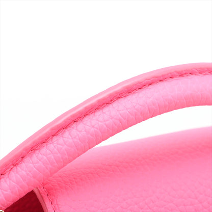 Capucines Mini Taurillon Leather Handbag Pink