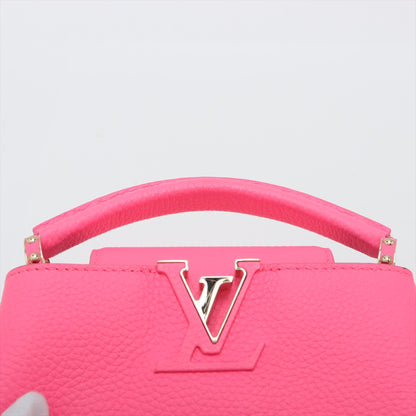 Capucines Mini Taurillon Leather Handbag Pink