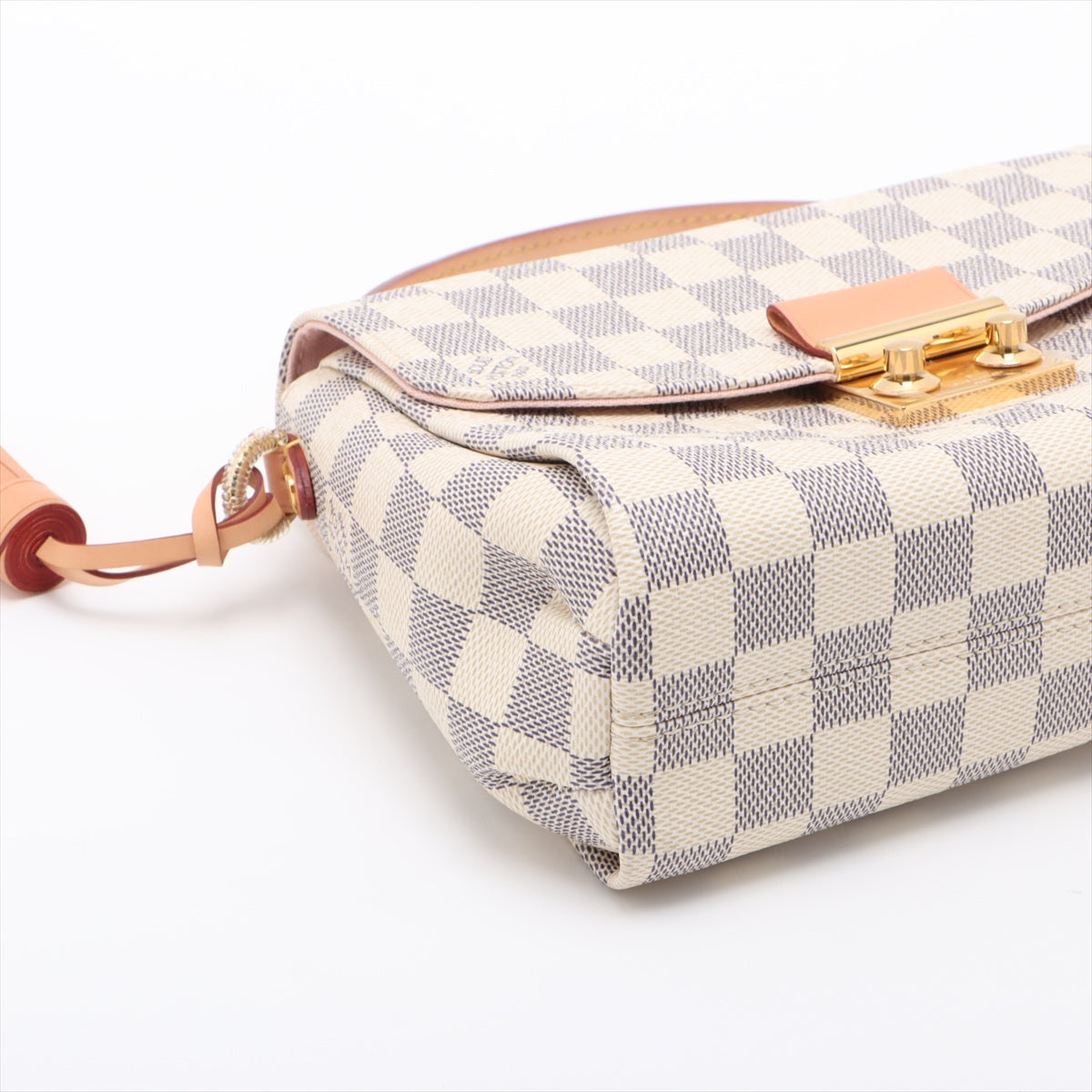 Croisette Canvas Top-handle Crossbody Damier Azur