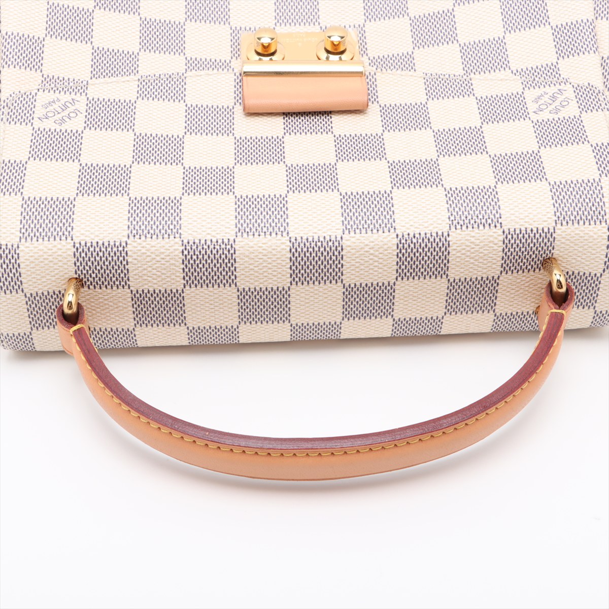 Croisette Canvas Top-handle Crossbody Damier Azur