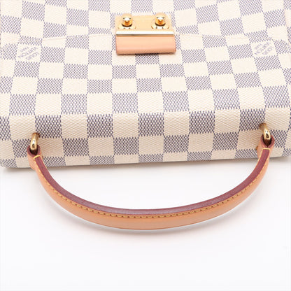 Croisette Canvas Top-handle Crossbody Damier Azur