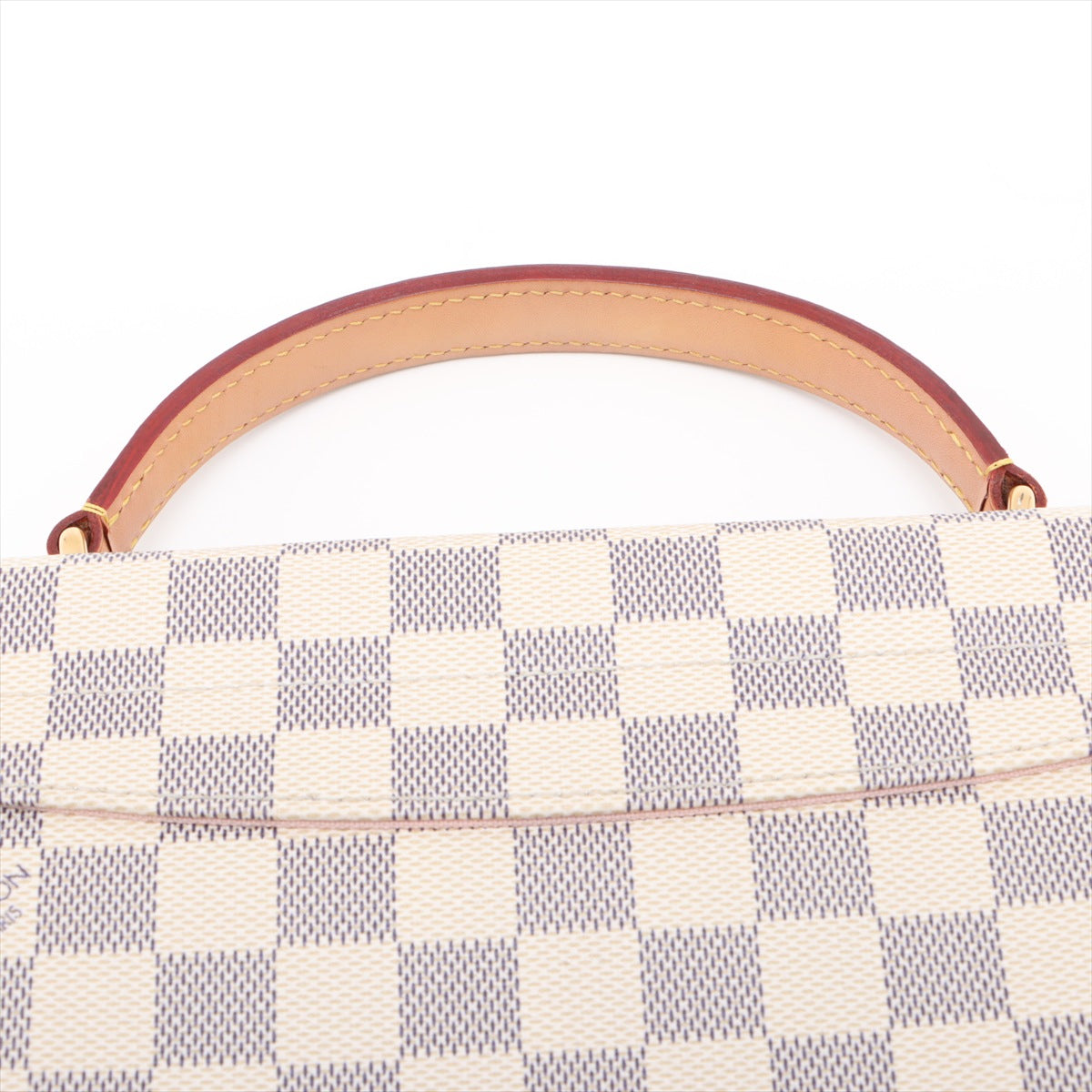 Croisette Canvas Top-handle Crossbody Damier Azur