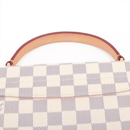 Croisette Canvas Top-handle Crossbody Damier Azur
