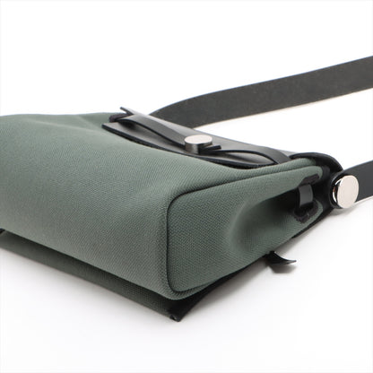 Herbag Mini Vache Hunter couro Crossbody Green 