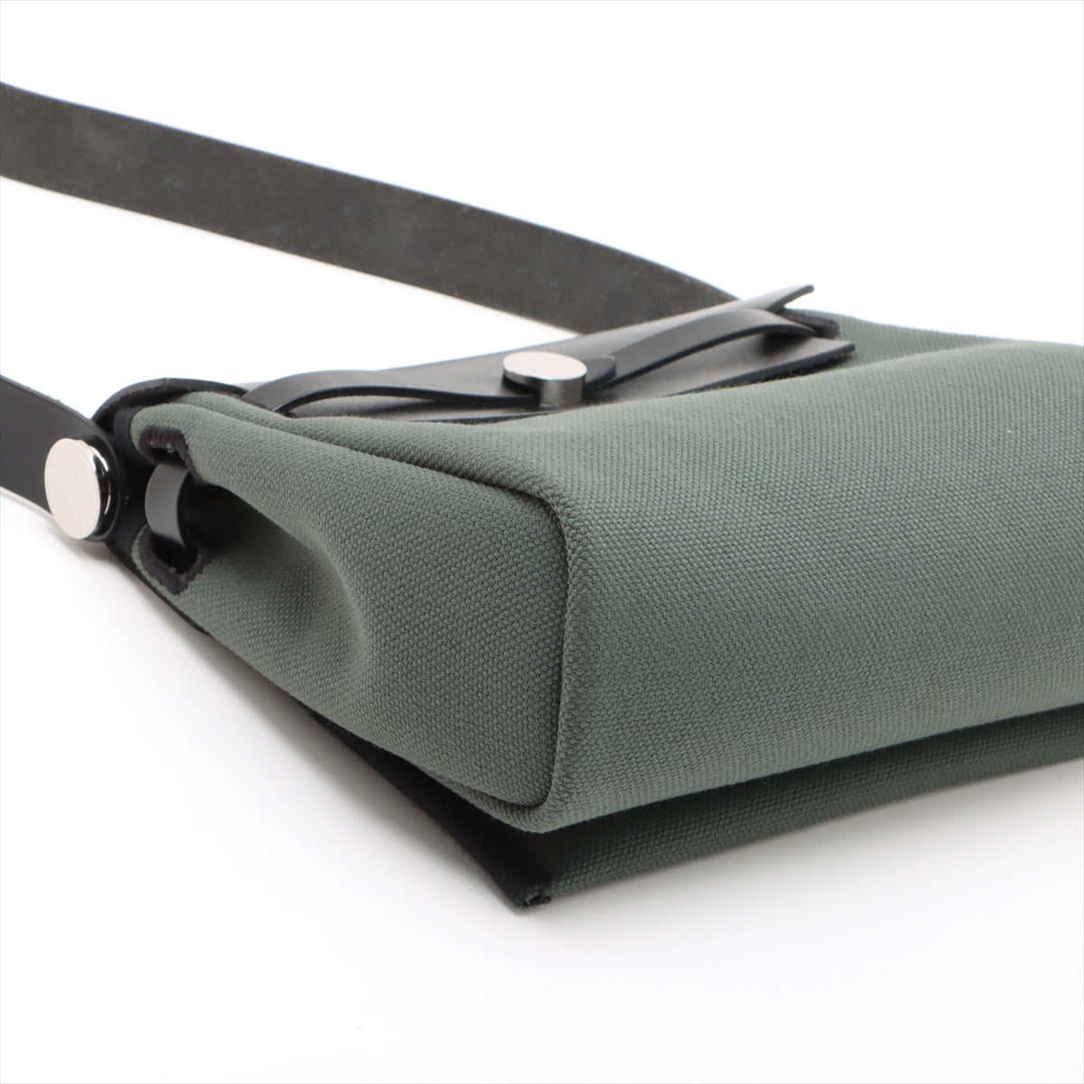 Herbag Mini Vache Hunter couro Crossbody Green 