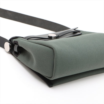 Herbag Mini Vache Hunter couro Crossbody Green 