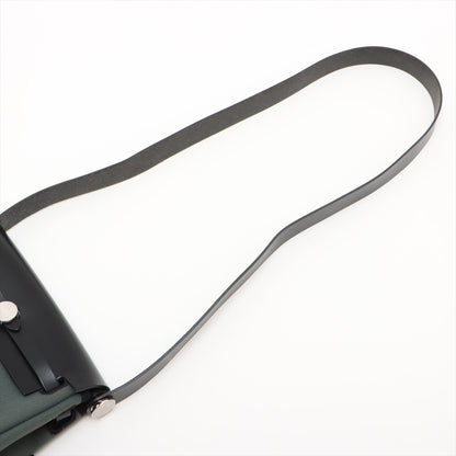 Herbag Mini Vache Hunter couro Crossbody Green 