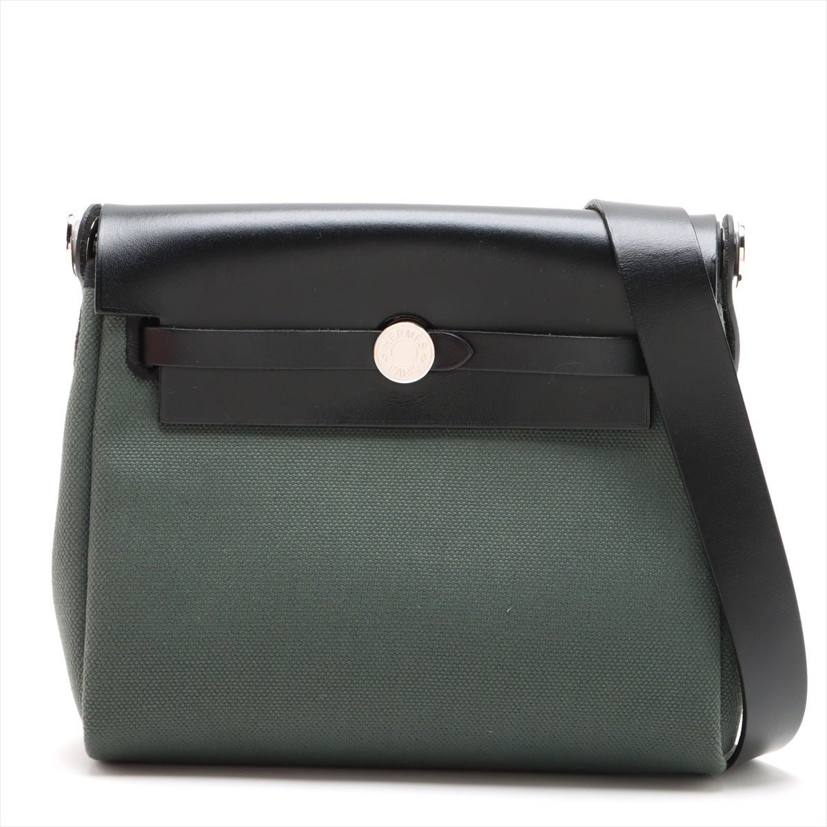 Herbag Mini Vache Hunter couro Crossbody Green 